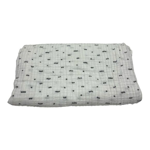 Cloud Island Gray Dots Baby Muslin Swaddle Blanket Cotton Target - Picture 1 of 5